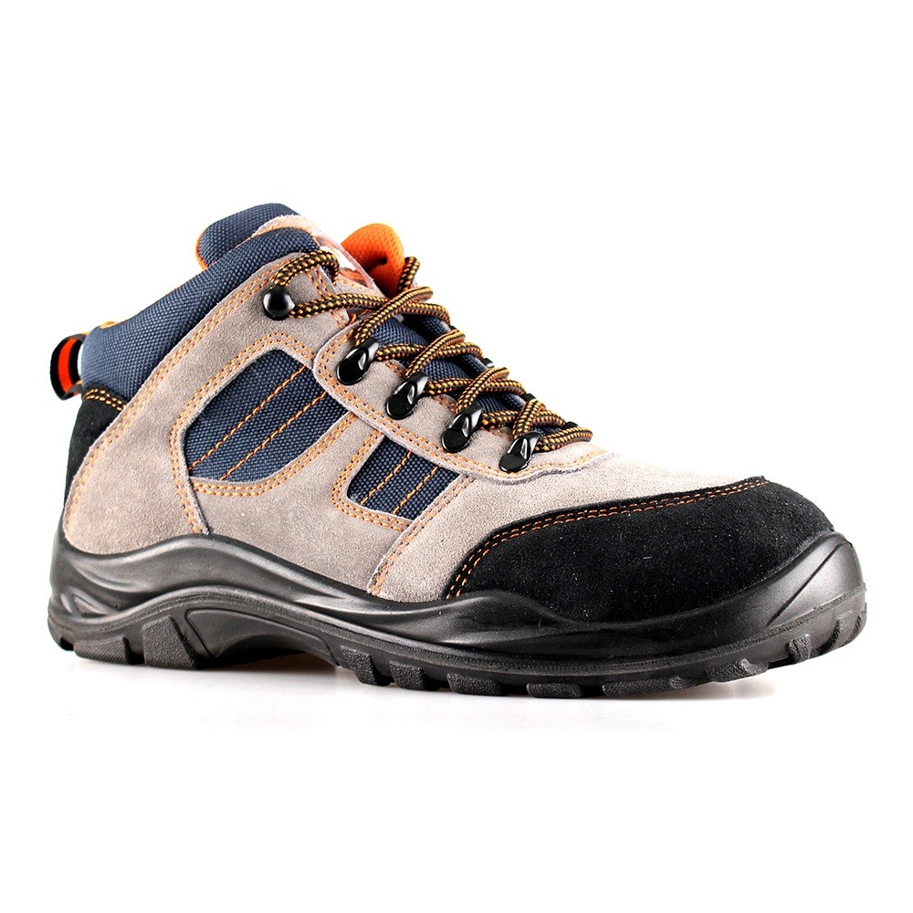 middle cut cow suede leather upper safety shoes with steel toecap and steel midsole (SN6055) 