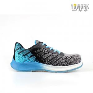  Fly Knitted Composite Toe pu Soft Sole Flyknit Upper Material Light Safety Shoes 