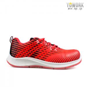 Flyknit Fabric Good Air Permeability Sport Safety Shoes