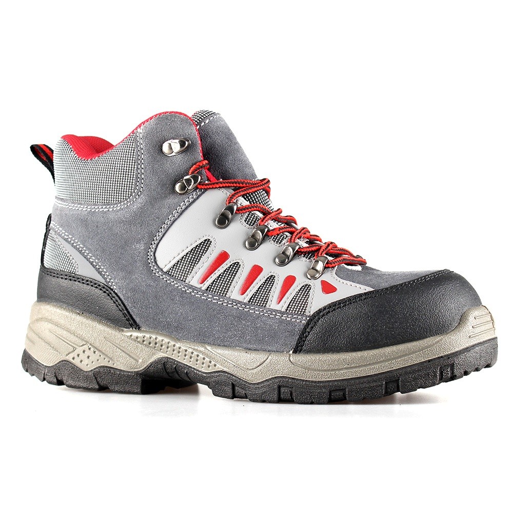 middle cut cow suede leather upper safety shoes with steel toecap and steel midsole (SN5642)