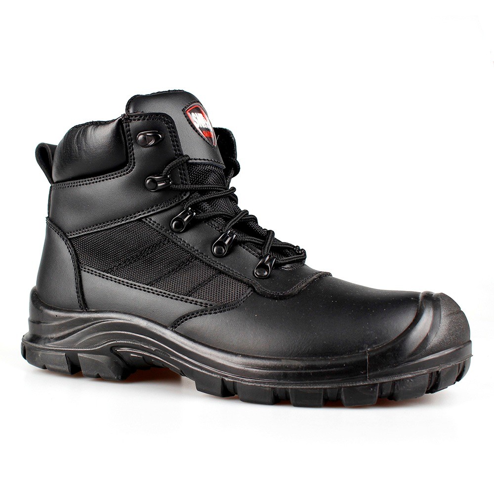 middle cut split smooth leather  safety shoes with steel toecap and steel midsole (SN6060) 