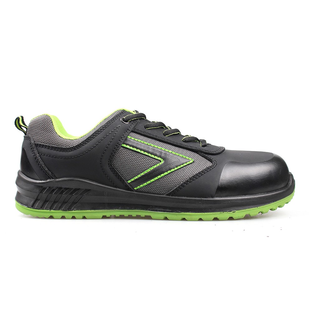 Black Nubuck Leather PU/PU Injection Safety Shoes Work Footwear Work Boots Safety Footwear Sn5928
