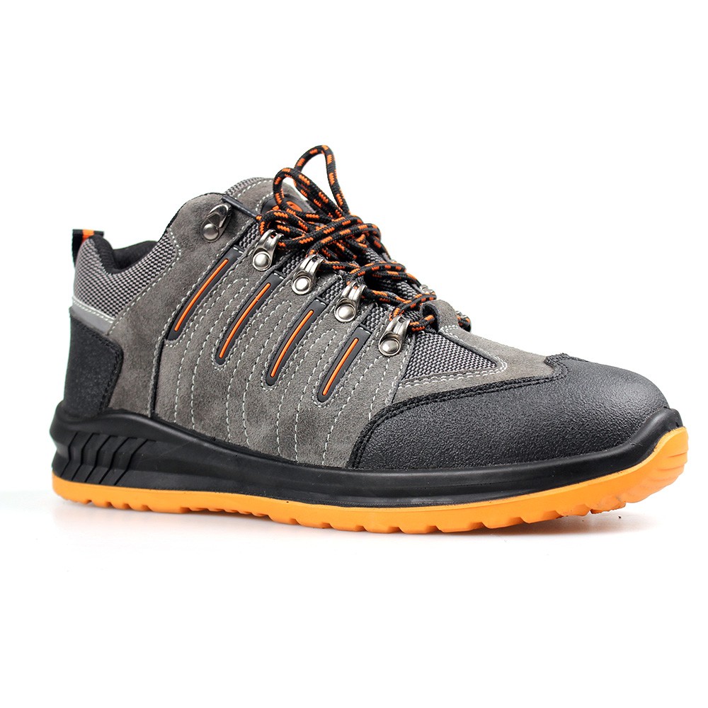 low cut cow suede leather upper safety shoes with steel toecap and steel midsole (SN5995)