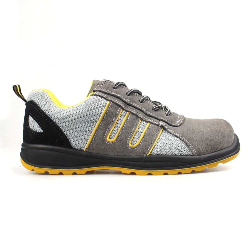 low cut cow suede leather upper safety shoes with steel toecap and steel midsole (SN6016) 