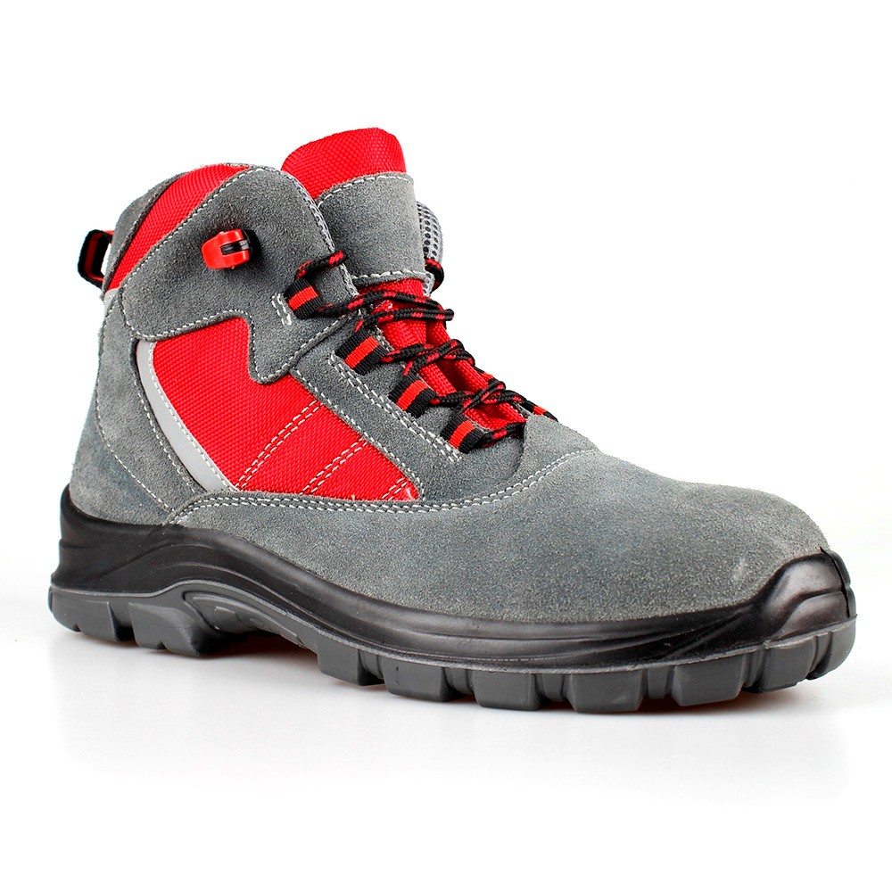 middle cut cow suede leather upper safety shoes with steel toecap and steel midsole (SN6052)\