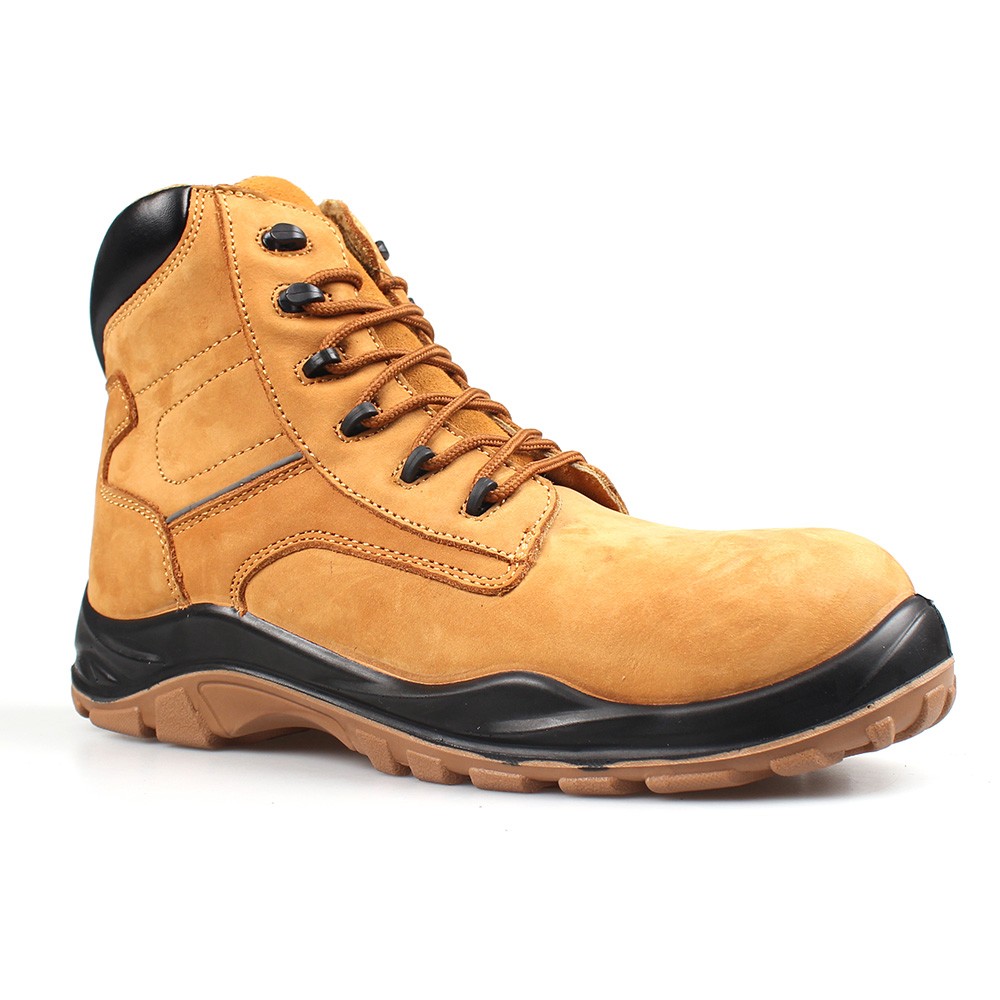 middle cut cow nubuck leather upper safety shoes with composite toecap and kevlar midsole (SN6027) 
