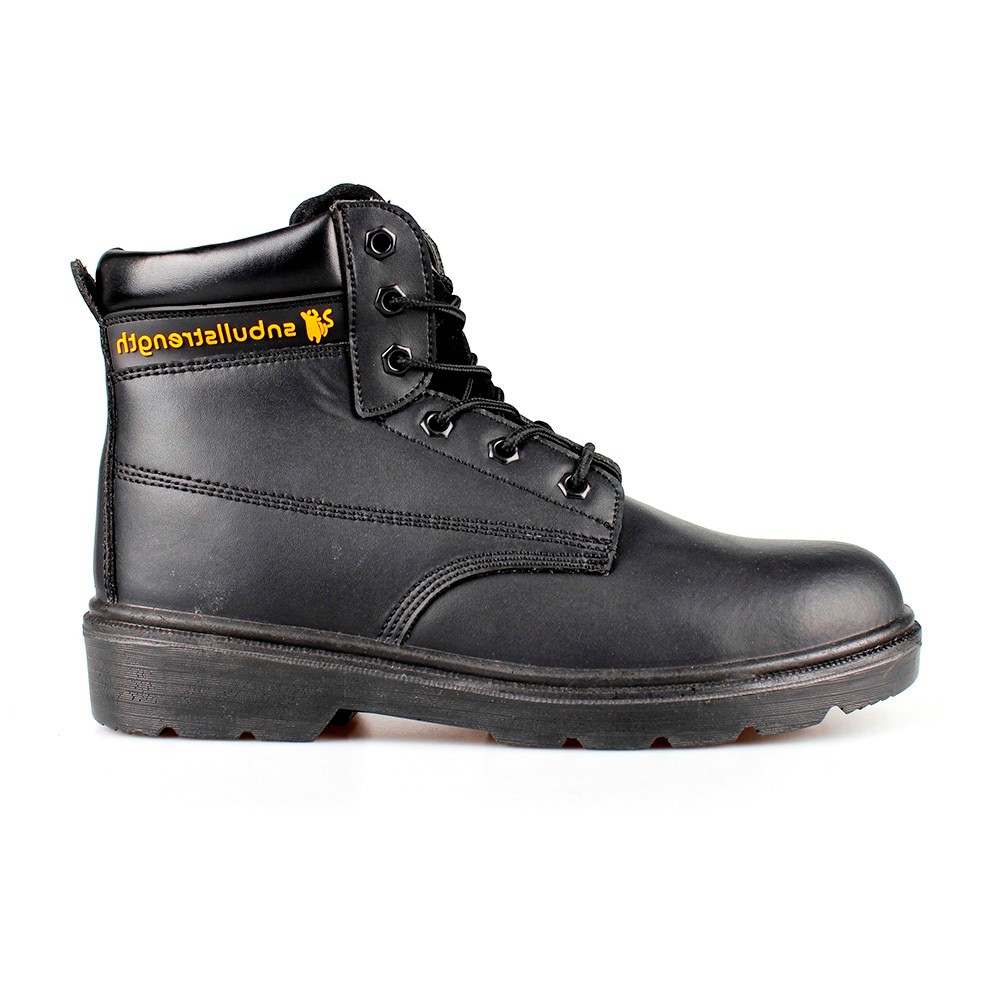 middle cut split smooth leather  safety shoes with steel toecap and steel midsole (SN5713) 