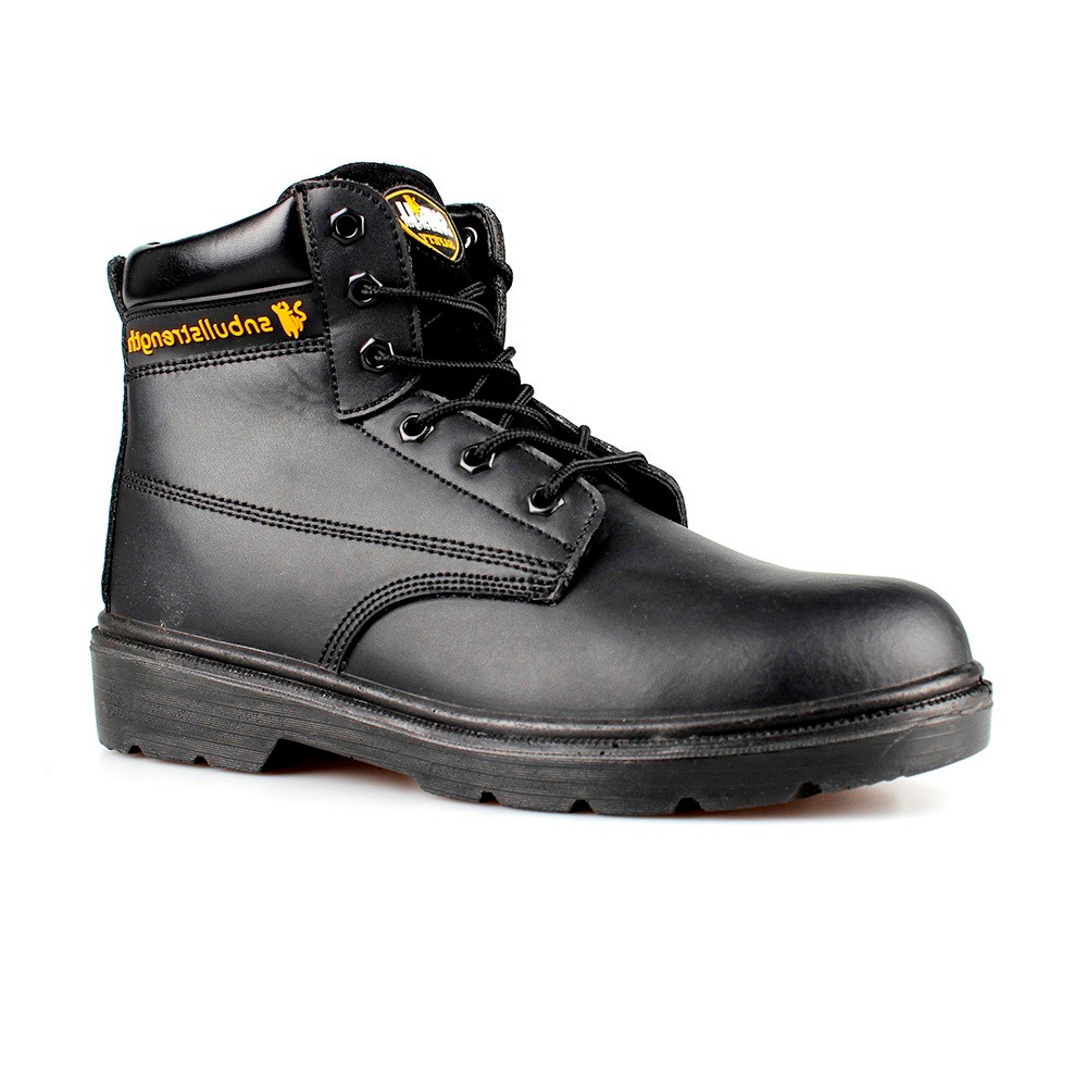middle cut split smooth leather  safety shoes with steel toecap and steel midsole (SN5713) 