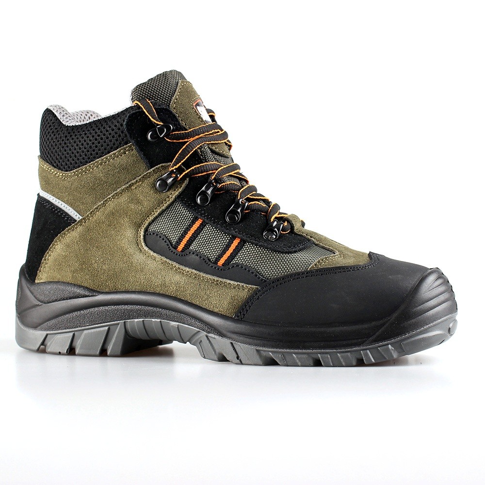 middle cut cow suede leather upper safety shoes with composite toecap and Kevlar midsole (SN6077)