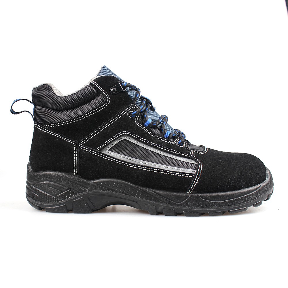 middle cut cow suede leather upper safety shoes with steel toecap and steel midsole (SN5993) 
