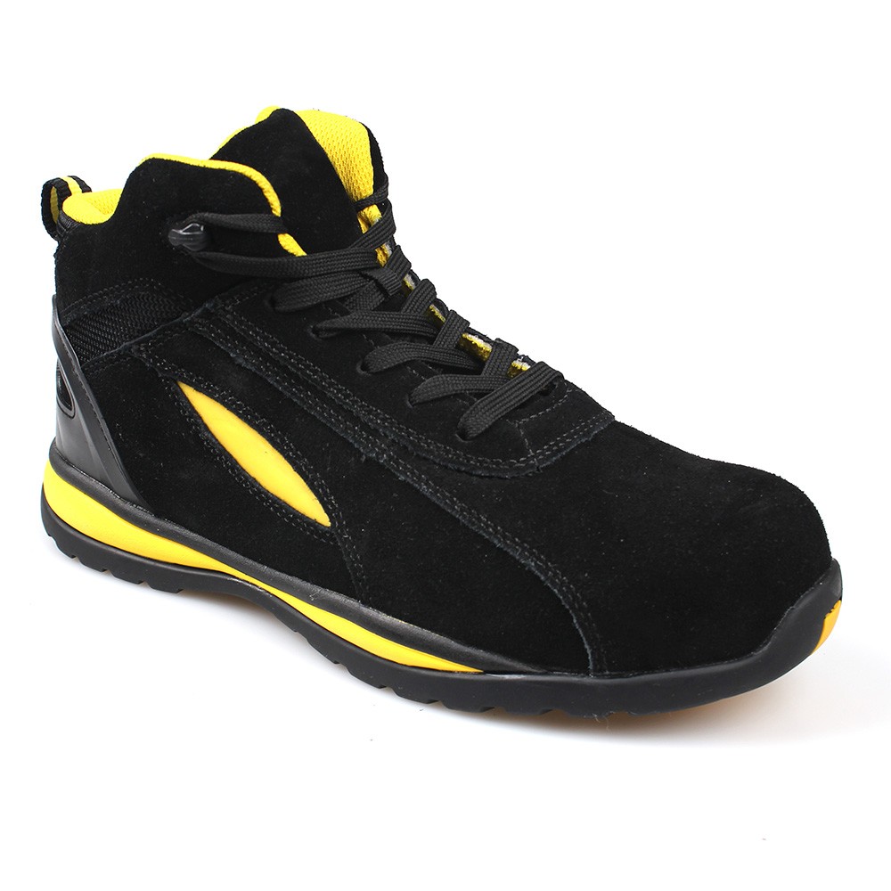 middle cut cow suede leather upper safety shoes with composite toecap and kevlar midsole with EVA/RUBBER sole (SN5731H)