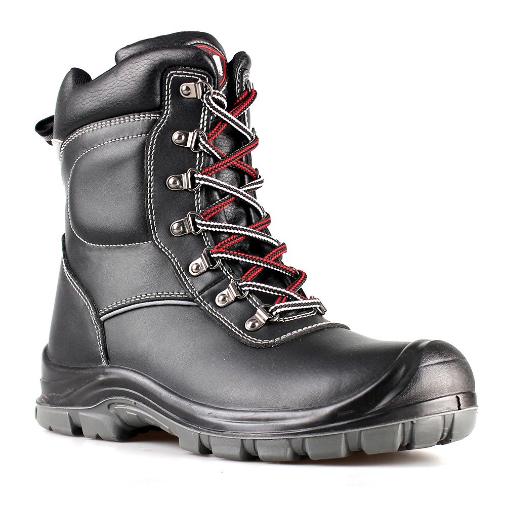 Black Smooth Leather Lace up Men Safety Boots/Work Boots/Military Boot/Army Shoes Best Quality Sn6013 