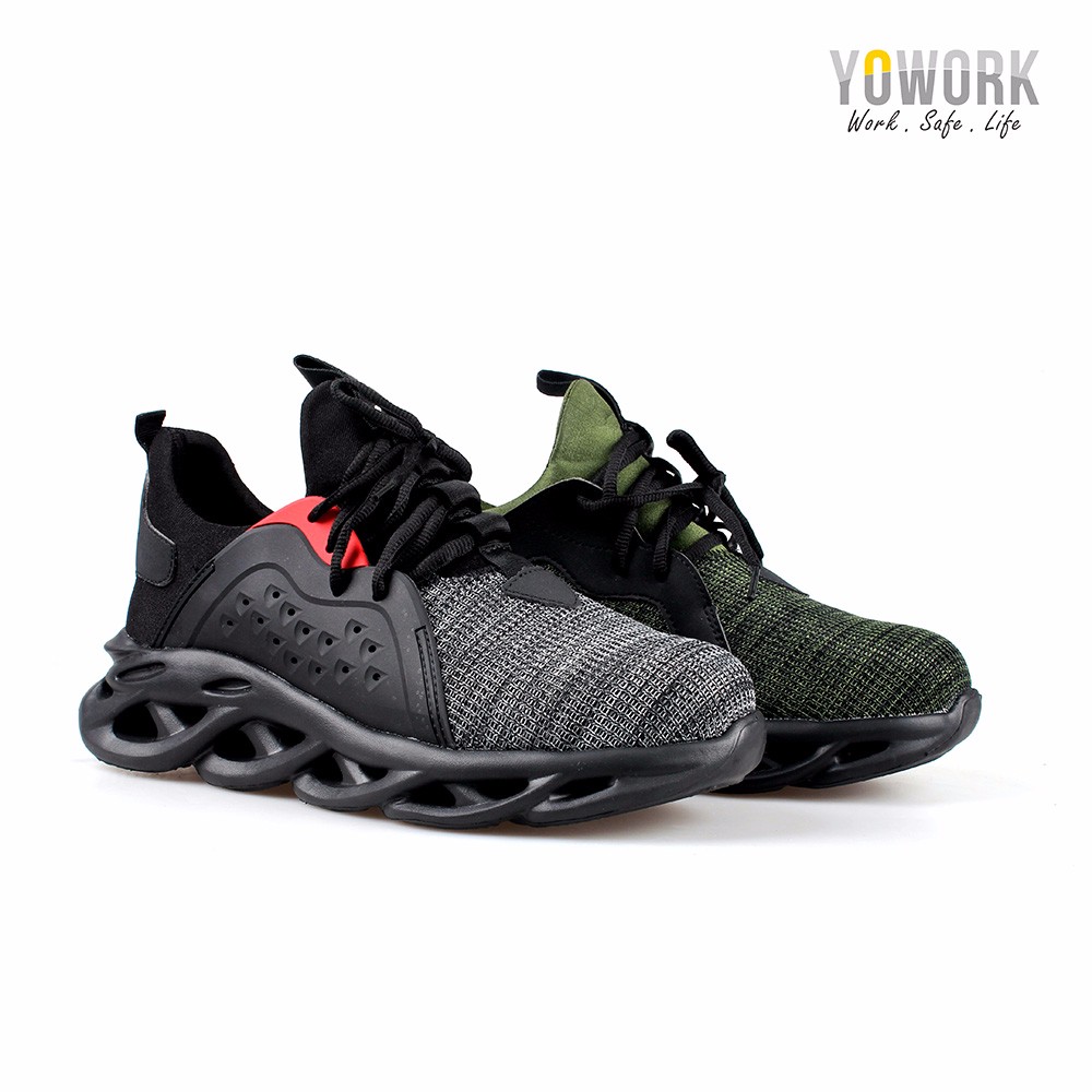 Customizable outdoor sports breathable anti puncture safety shoes